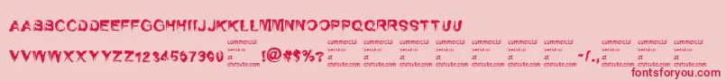 SelfrighteousnessRegular Font – Red Fonts on Pink Background