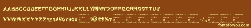 SelfrighteousnessRegular Font – Yellow Fonts on Brown Background