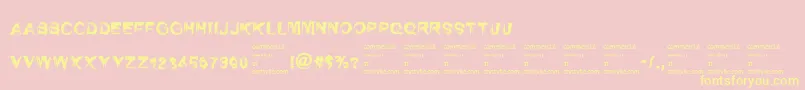 SelfrighteousnessRegular Font – Yellow Fonts on Pink Background