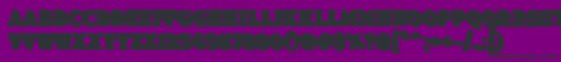 Fhadev25nc-fontti – mustat fontit violetilla taustalla