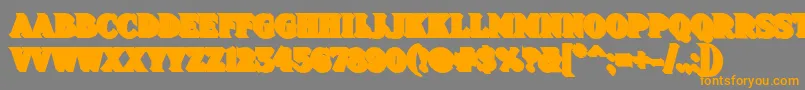 Fhadev25nc Font – Orange Fonts on Gray Background