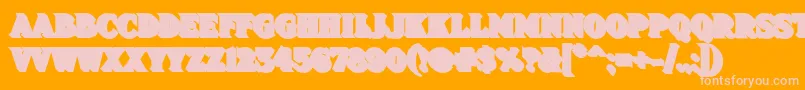 Fhadev25nc Font – Pink Fonts on Orange Background