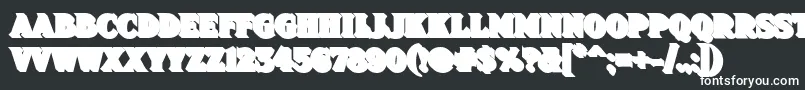 Шрифт Fhadev25nc – белые шрифты на чёрном фоне