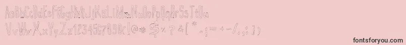 True2d Font – Black Fonts on Pink Background