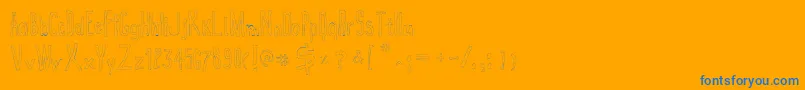 True2d Font – Blue Fonts on Orange Background