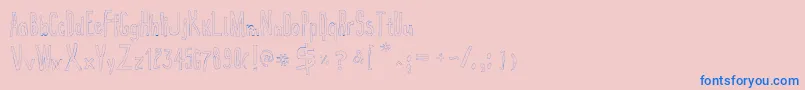 True2d Font – Blue Fonts on Pink Background