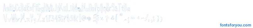 True2d Font – Blue Fonts on White Background