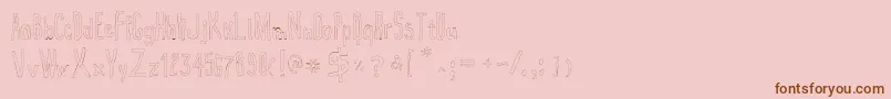 True2d Font – Brown Fonts on Pink Background