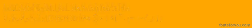 Weitere Informationen zur True2d-Schriftart True2d-Schriftart – Graue Schriften auf orangefarbenem Hintergrund