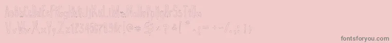 True2d Font – Gray Fonts on Pink Background