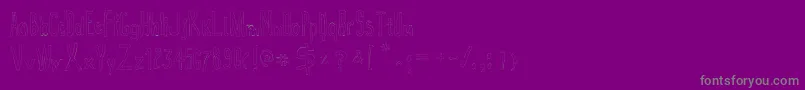 True2d Font – Gray Fonts on Purple Background