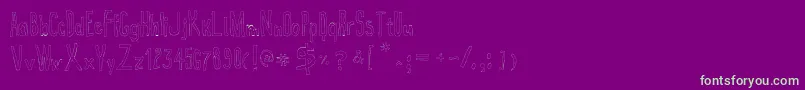 True2d Font – Green Fonts on Purple Background
