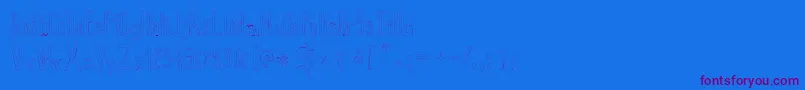 True2d Font – Purple Fonts on Blue Background