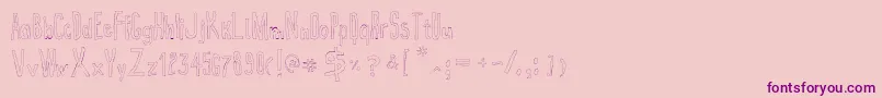 True2d-Schriftart – Violette Schriften auf rosa Hintergrund