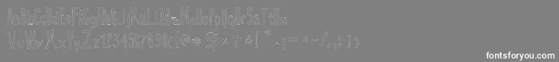 フォントTrue2d – 灰色の背景に白い文字
