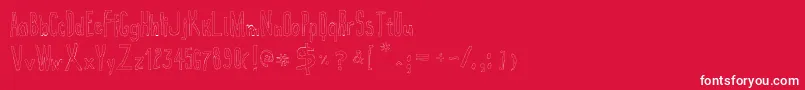 Шрифт True2d – белые шрифты на красном фоне