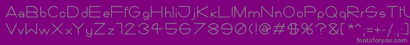 Giorgino-Schriftart – Graue Schriften auf violettem Hintergrund