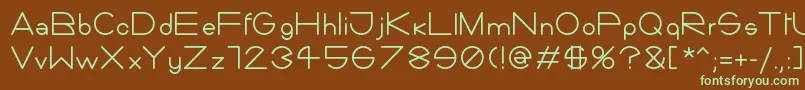 Giorgino-fontti – vihreät fontit ruskealla taustalla