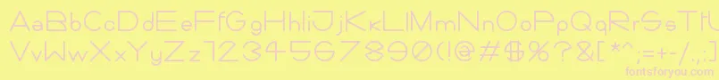 Шрифт Giorgino – розовые шрифты на жёлтом фоне