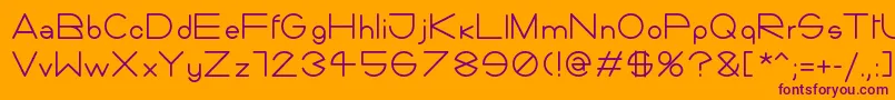 Giorgino Font – Purple Fonts on Orange Background