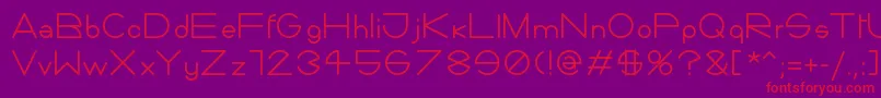 Giorgino-Schriftart – Rote Schriften auf violettem Hintergrund