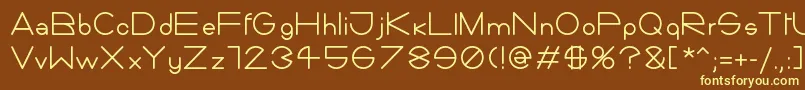 Giorgino-fontti – keltaiset fontit ruskealla taustalla