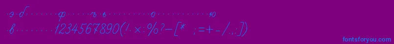 Шрифт Propisic – синие шрифты на фиолетовом фоне