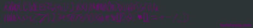 WolvesLower Font – Purple Fonts on Black Background