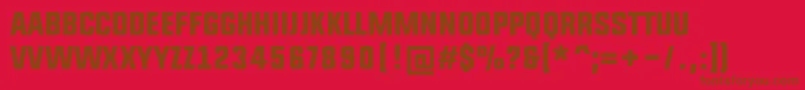 Upbolters Font – Brown Fonts on Red Background
