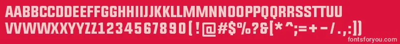Upbolters Font – Pink Fonts on Red Background