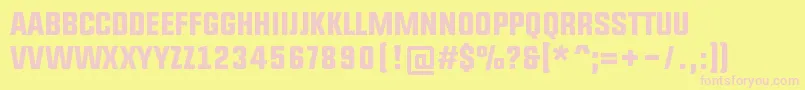 Upbolters Font – Pink Fonts on Yellow Background