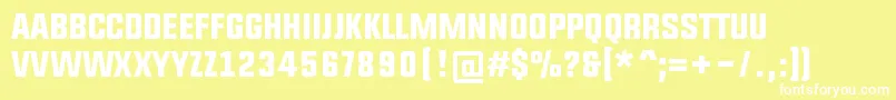 Upbolters Font – White Fonts on Yellow Background