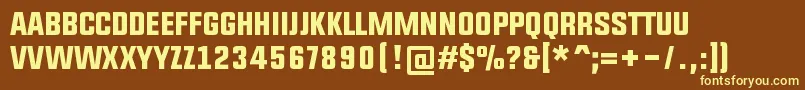 Upbolters Font – Yellow Fonts on Brown Background