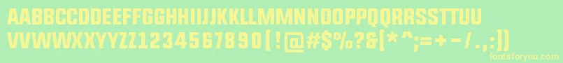 Upbolters Font – Yellow Fonts on Green Background