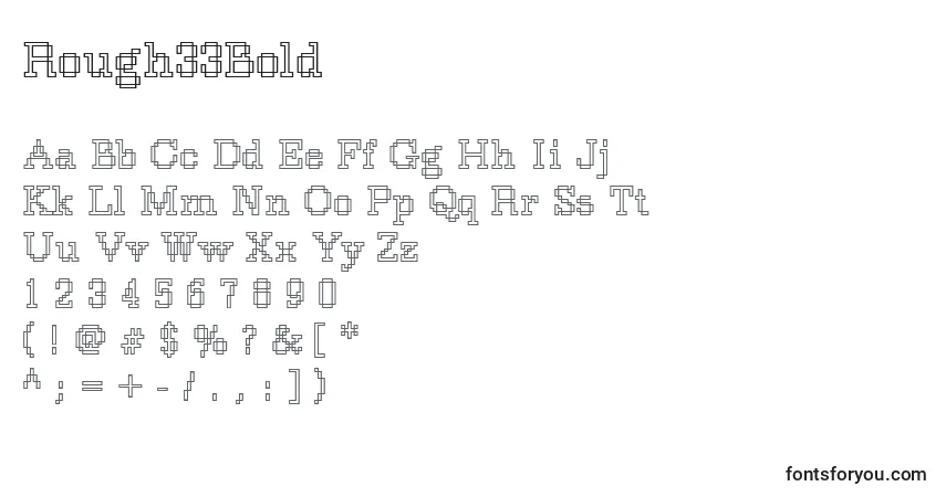 Шрифт Rough33Bold – алфавит, цифры, специальные символы