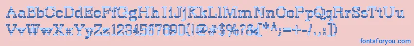 フォントRough33Bold – ピンクの背景に青い文字