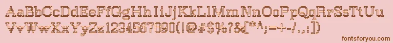 Rough33Bold Font – Brown Fonts on Pink Background