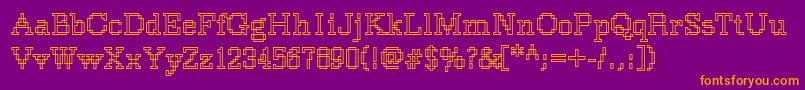 Rough33Bold Font – Orange Fonts on Purple Background