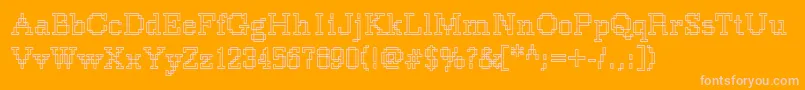 Rough33Bold-Schriftart – Rosa Schriften auf orangefarbenem Hintergrund