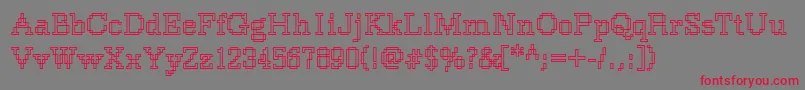 フォントRough33Bold – 赤い文字の灰色の背景