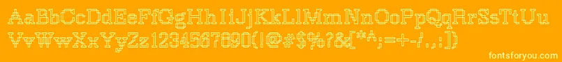 Rough33Bold Font – Yellow Fonts on Orange Background