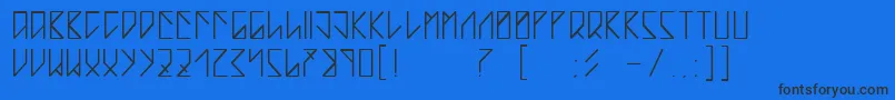 TeardropByBlastto Font – Black Fonts on Blue Background