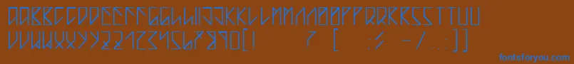 TeardropByBlastto Font – Blue Fonts on Brown Background