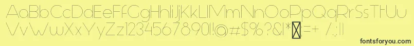 AspergitLight Font – Black Fonts on Yellow Background