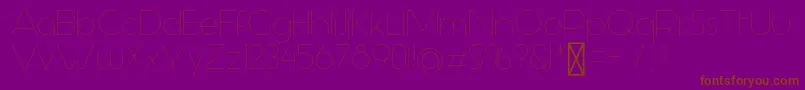 AspergitLight Font – Brown Fonts on Purple Background