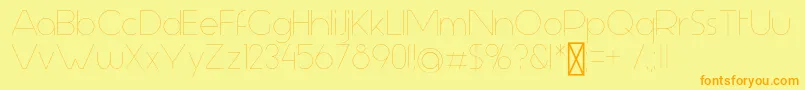Saiba mais sobre a fonte AspergitLight Fonte AspergitLight – fontes laranjas em um fundo amarelo