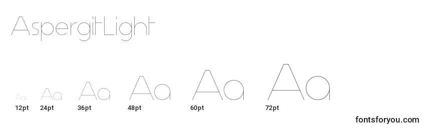 AspergitLight Font Sizes