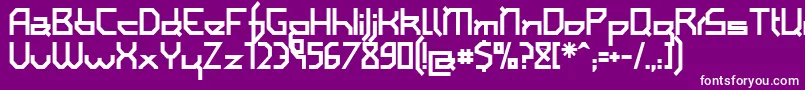 IAmSimplifiedBold-fontti – valkoiset fontit violetilla taustalla