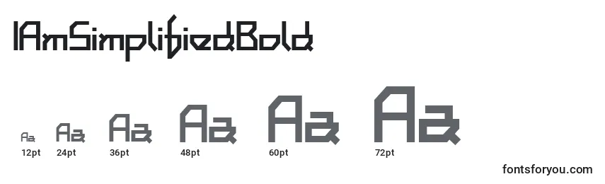 IAmSimplifiedBold Font Sizes