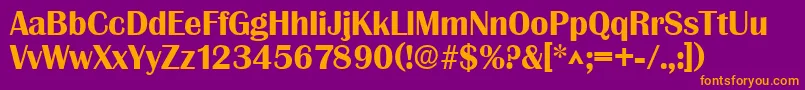 Шрифт GrenobleBold – оранжевые шрифты на фиолетовом фоне